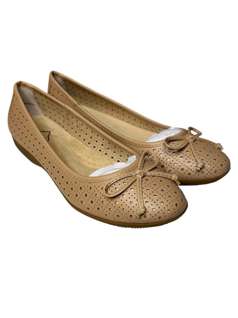 Cliffs By White Mountain NEW Carris Cushioned Flats Size 8 Beige Neutral Ballet